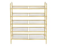 Organizador zapatos 5 Niveles dorado 80x68x29 cm