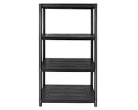 Repisa 4 niveles negro 130x71x38 cm