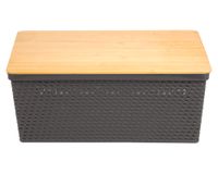 Caja organizadora Tejida tapa bambú marengo 11.5L