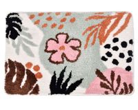 Tapete piso Flor hojas 40x60 cm