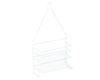Organizador ducha Colgante recubierto blanco 25x9.5x48 cm