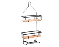 Organizador ducha colgante 61x28.1x11.5 cm negro/bambú