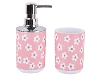 Accesorio baño rosado 2 piezas