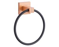 Porta toallas bambú/negro