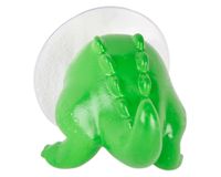 Gancho cortina con succión Dino verde