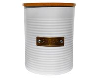 Canister placa dorada Sugar blanco 13x11 cm