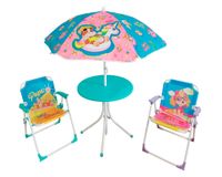Set 2 sillas de playa + mesa + quitasol Paw Patrol