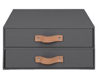 Cajonera rígida asa cuero 15x30x30 cm