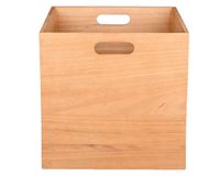 Caja alta con asas natural 30x30x30 cm