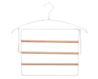 Colgador pantalón/abrigo blanco/madera