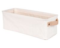 Canasto alargado con asa crudo 13x14x38 cm