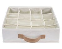 Organizador tela 16 espacios crudo 9x30x30 cm