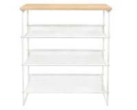 Zapatero 4 niveles malla blanco 76x64x33 cm