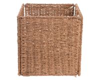 Canasto plegable con asas alto natural 30x30x30 cm