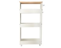 Carro organizador vertical blanco/natural 81.2x50x12.6 cm