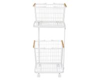 Carro organizador lavandería 2 canastos