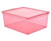 Caja organizadora Infantil rojo traslucido 18L