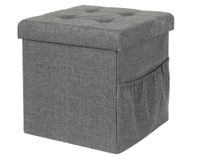 Pouf gris 38x38x38 cm