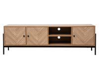 Rack TV 55'' Mila natural/negro 48x153x40 cm