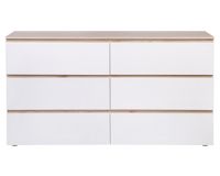 Cómoda Mallorca 6 cajones madera/blanco