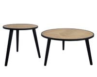 Set mesa centro Olani negro/natural 2 piezas