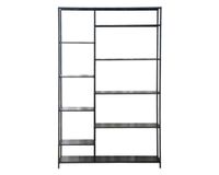 Repisa multiespacio Frida negro 188x120x30 cm