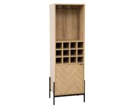 Bar Mila natural/negro 155x50.5x40 cm