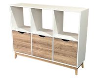 Estante organizador Florencia blanco/natural 88.5x114x30 cm