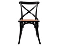 Silla madera Rustic 2.0 negro/café 88x49x54 cm
