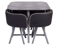 Comedor 4 sillas Coffe 73x90x90 cm