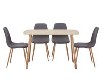 Comedor Clio 4 sillas 76x120x75 cm