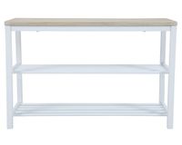 Banca zapatera blanco/natural 51x80x30 cm