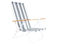 Silla de playa plegable Confort líneas verde