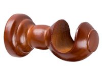Soporte cortina simple madera 19 mm chocolate