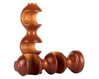 Soporte de cortina Doble madera chocolate 2 un