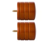 Terminal Tapón madera 19 mm chocolate 2 un