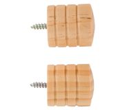 Terminal Tapón madera 19 mm natural 2 un