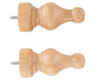 Terminal Árabe madera 19 mm natural 2 un