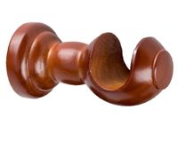 Soporte de cortinas Simple madera 28 mm chocolate 1 un