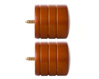 Terminal Tapón madera 28 mm chocolate 2 un