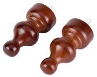 Terminal Árabe madera 28 mm chocolate 2 un