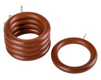 Argolla de cortinas Madera 28 mm chocolate 10 un