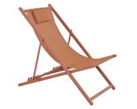 Reposera con almohada 4 posiciones terracota