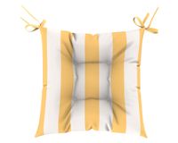 Cojín asiento Rayas amarillo/blanco 45x45 cm