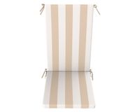 Cojín asiento respaldo Rayas taupe/blanco 43x110 cm
