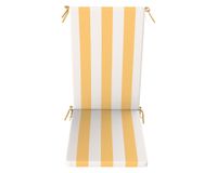 Cojín asiento respaldo Rayas amarillo/blanco 43x110 cm