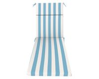 Cojín reposera Rayas azul/blanco 60x195 cm