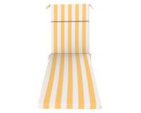 Cojín reposera Rayas amarillo/blanco 60x195 cm