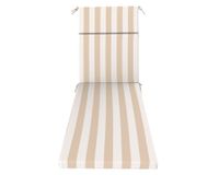 Cojín reposera Rayas taupe/blanco 60x195 cm