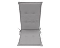 Cojín asiento respaldo Liso gris 43x110 cm
